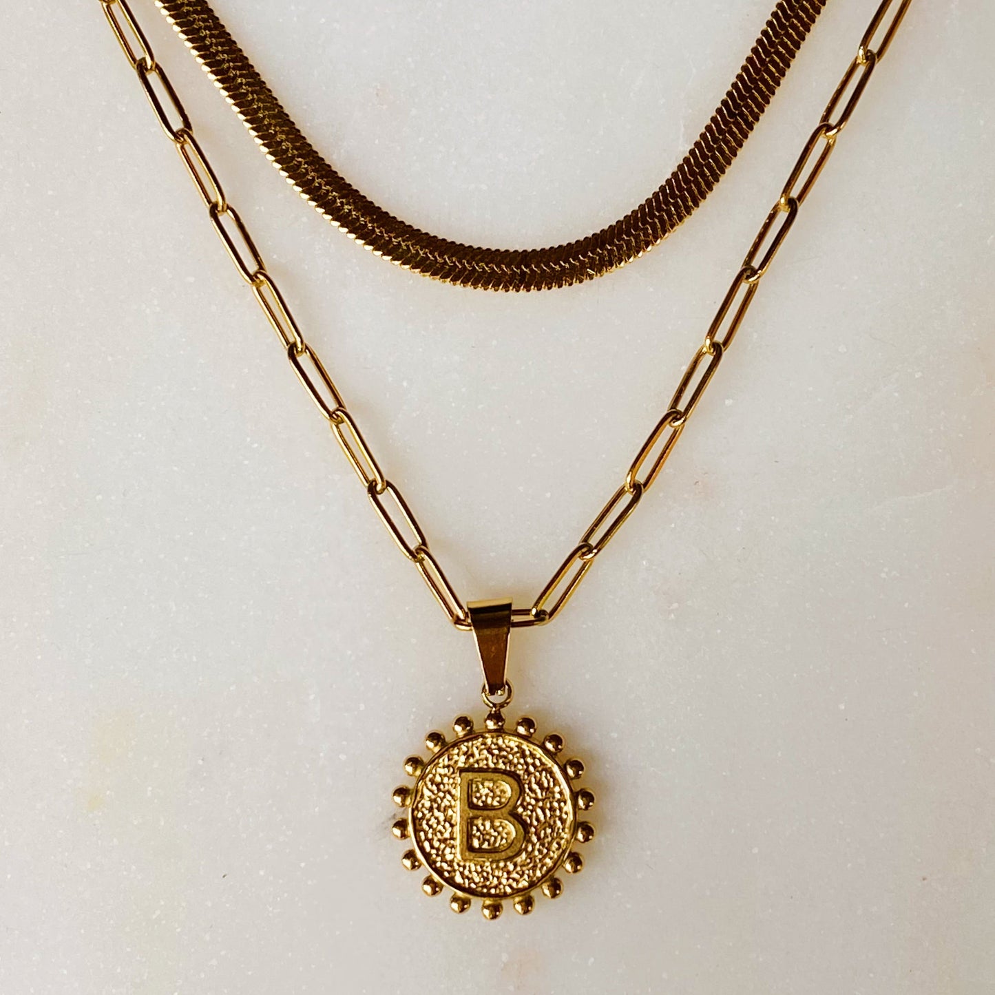 Double Chain Initial Necklace by Ellisonyoung.com