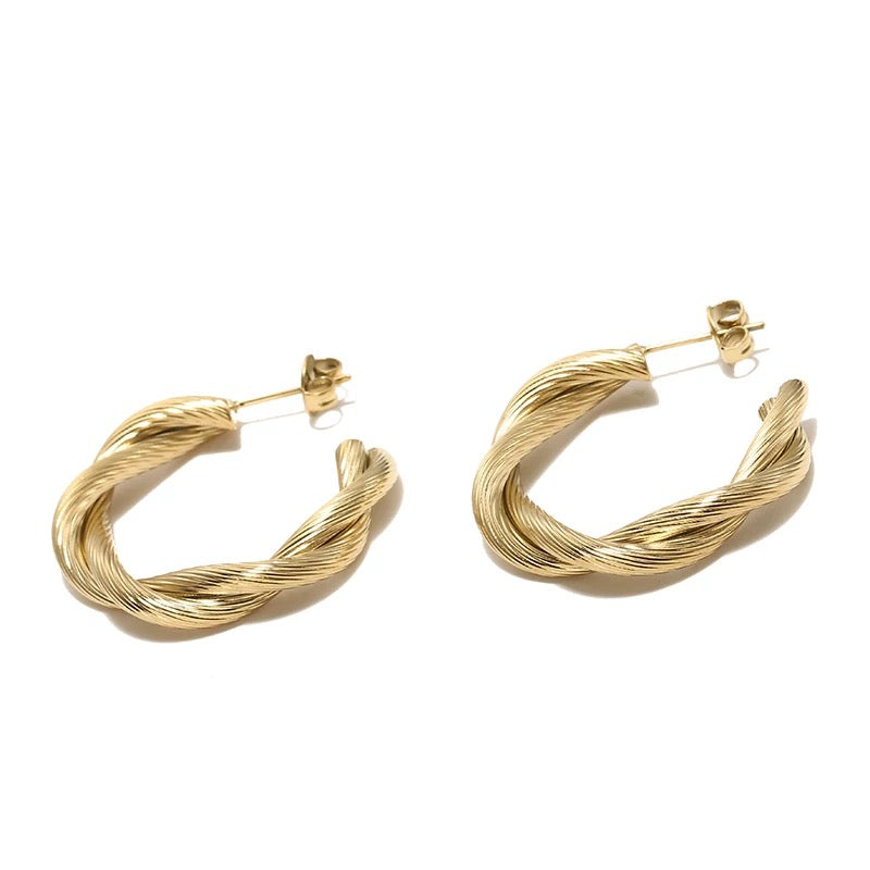 Sedona Twisted Hoop Earrings by Ellisonyoung.com