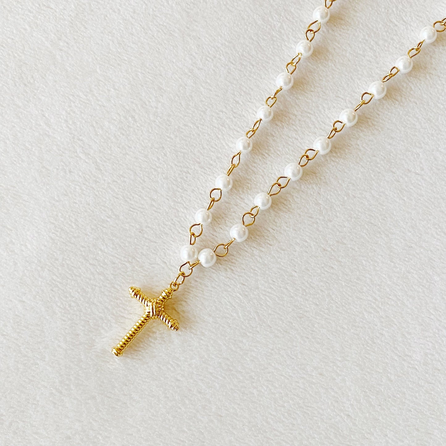 Cabled Cross Pendant Necklace by Ellisonyoung.com
