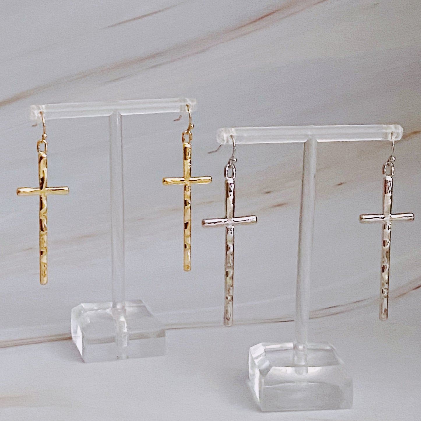 Slim And Stylish Cross Earrings by Ellisonyoung.com