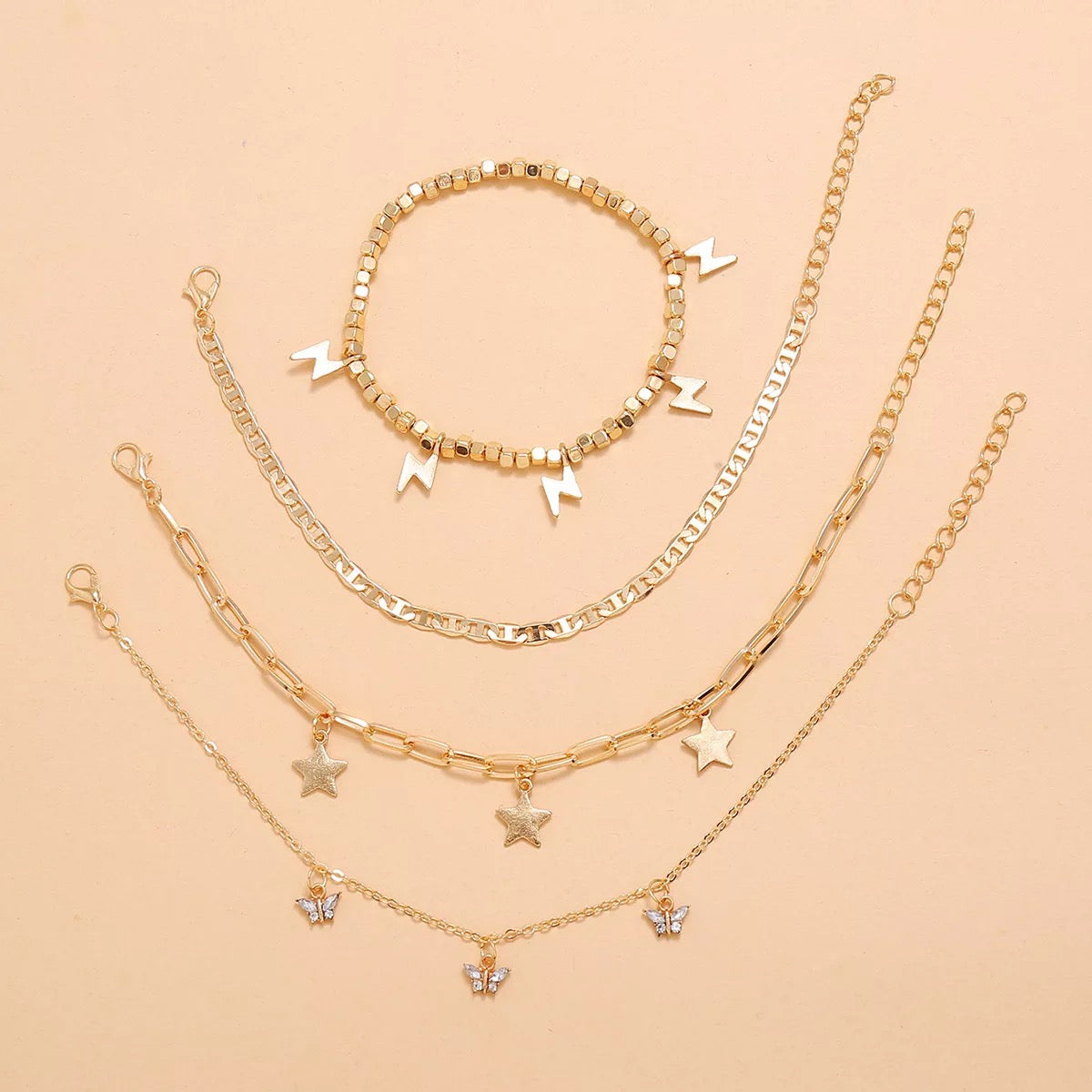 Trendy Player Anklet Set by Ellisonyoung.com