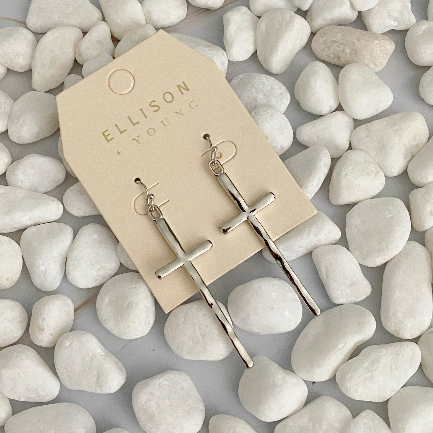 Slim And Stylish Cross Earrings by Ellisonyoung.com