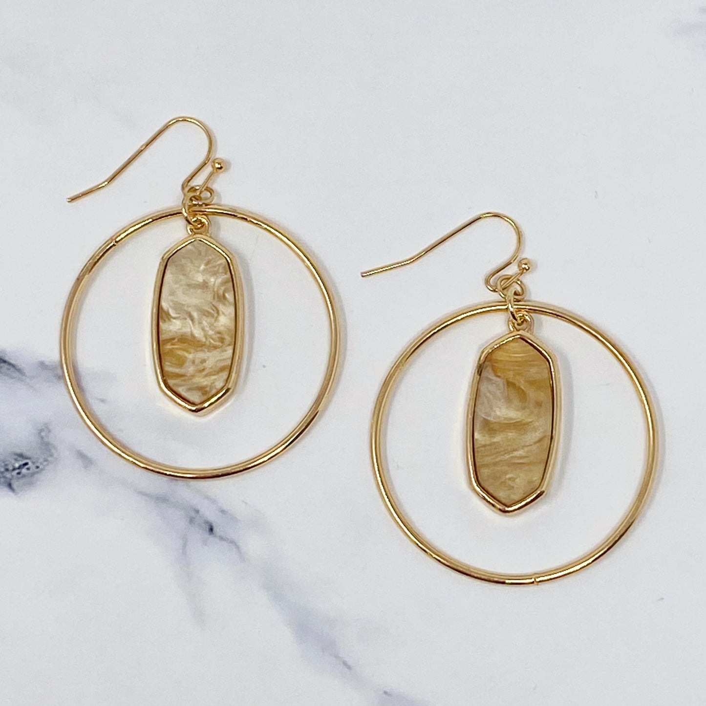 Kenzie Circle Drop Earrings by Ellisonyoung.com