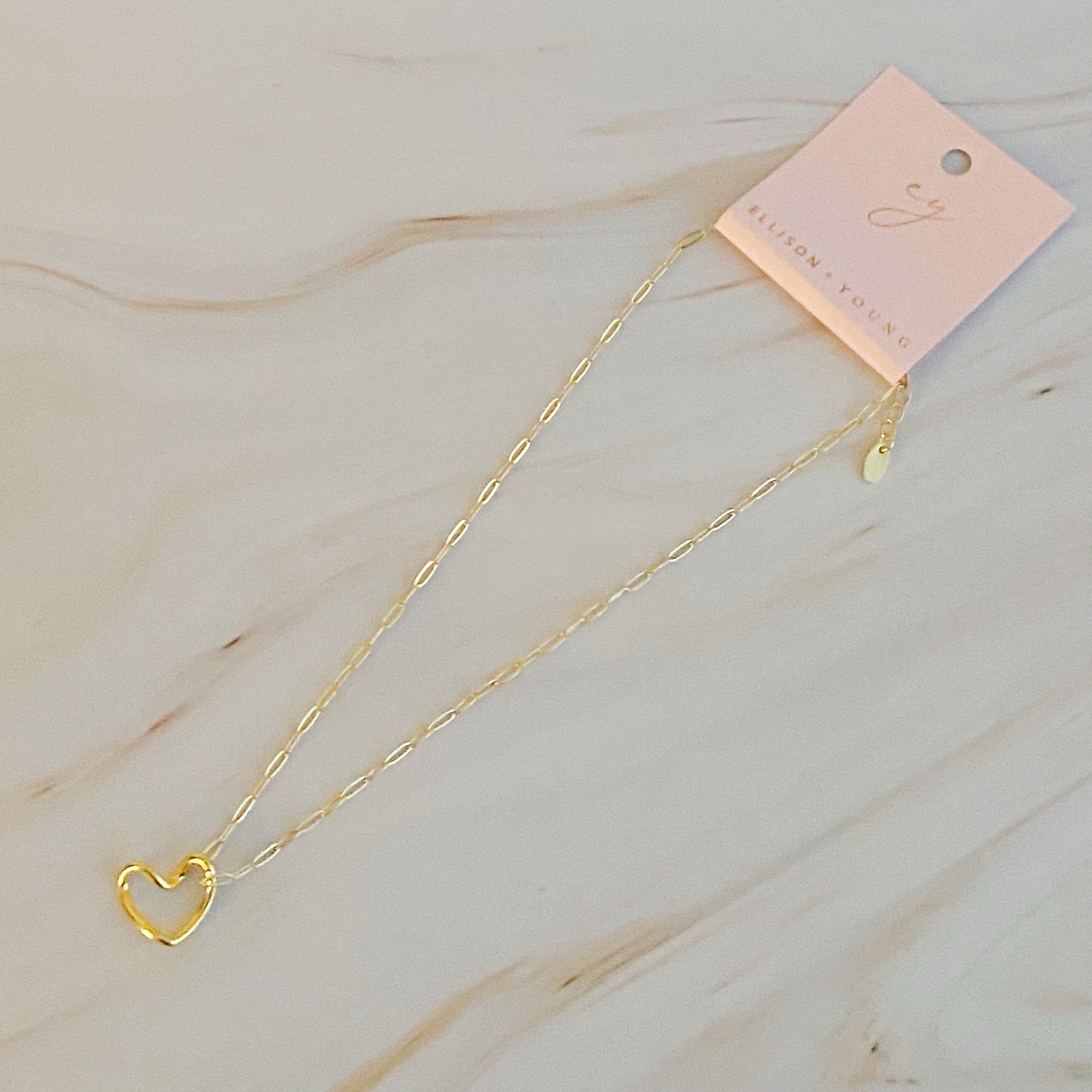 Heart And Chain Necklace by Ellisonyoung.com