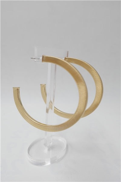 Overall Luxe Round Hoop Earrings by Ellisonyoung.com