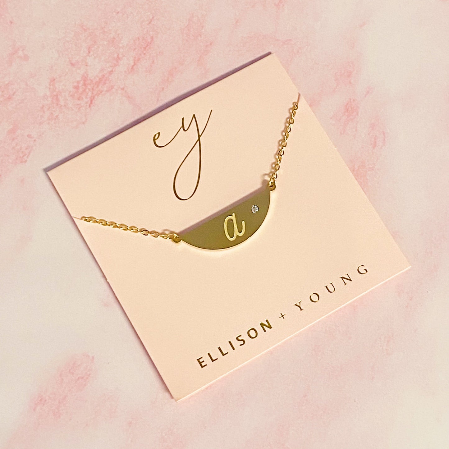 Hamilton Sphere Initial Necklace by Ellisonyoung.com