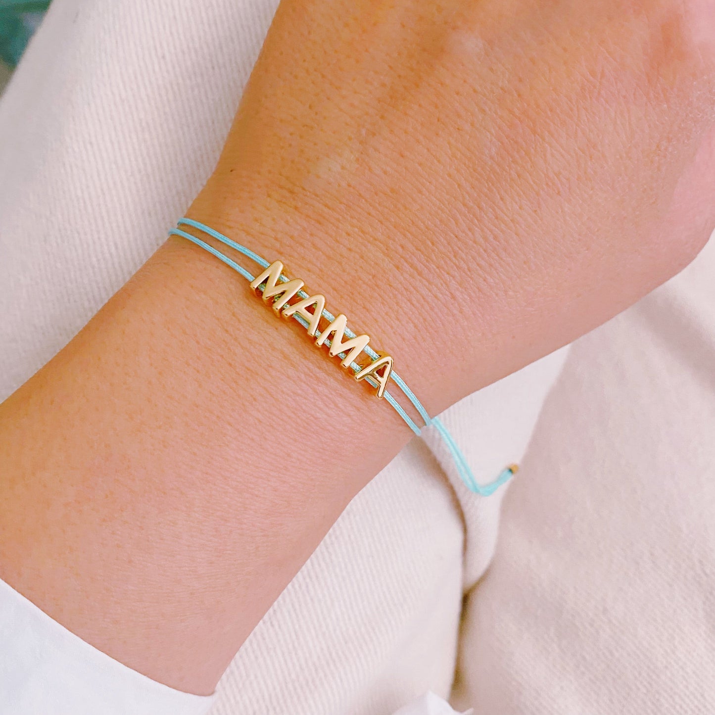 Satin Thread Mama Bracelet by Ellisonyoung.com