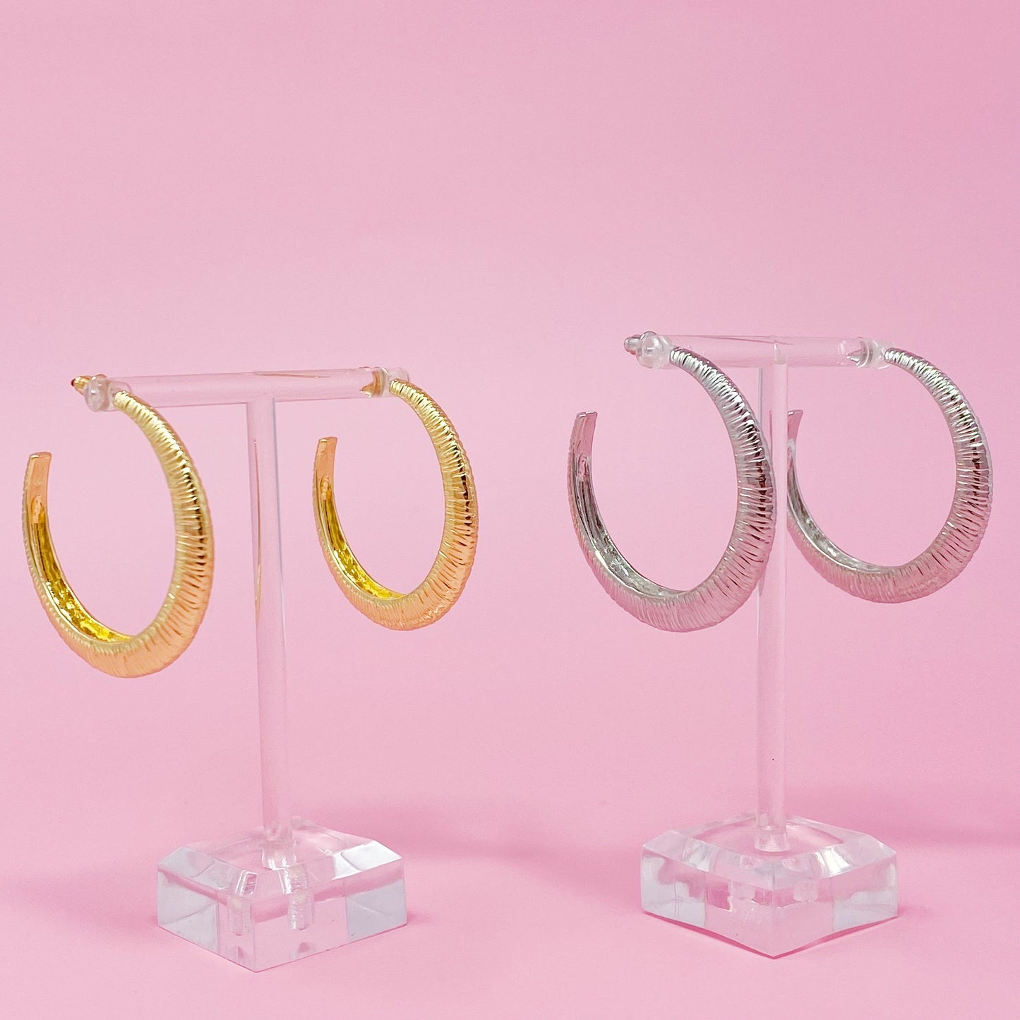 Textured Daily Hoop Earrings by Ellisonyoung.com