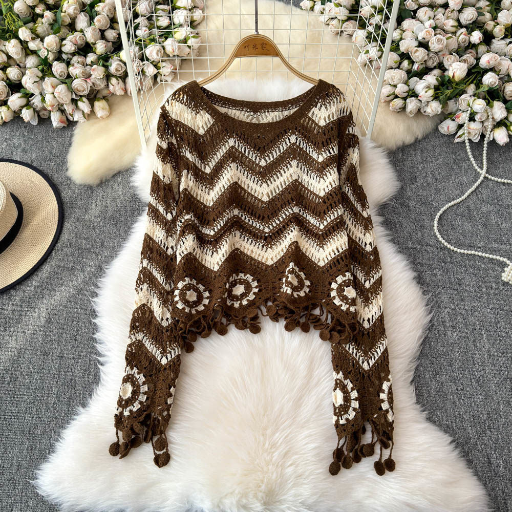 New Loose Slimming Short Long Sleeve Top Trendy