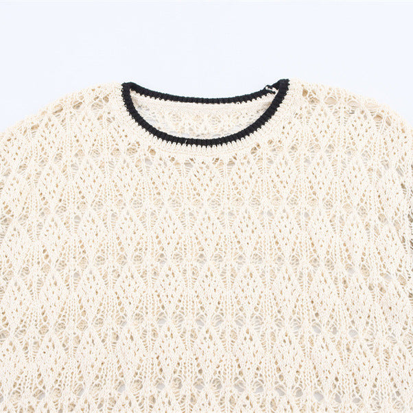 Women's Jacquard Mesh Knitted Vest