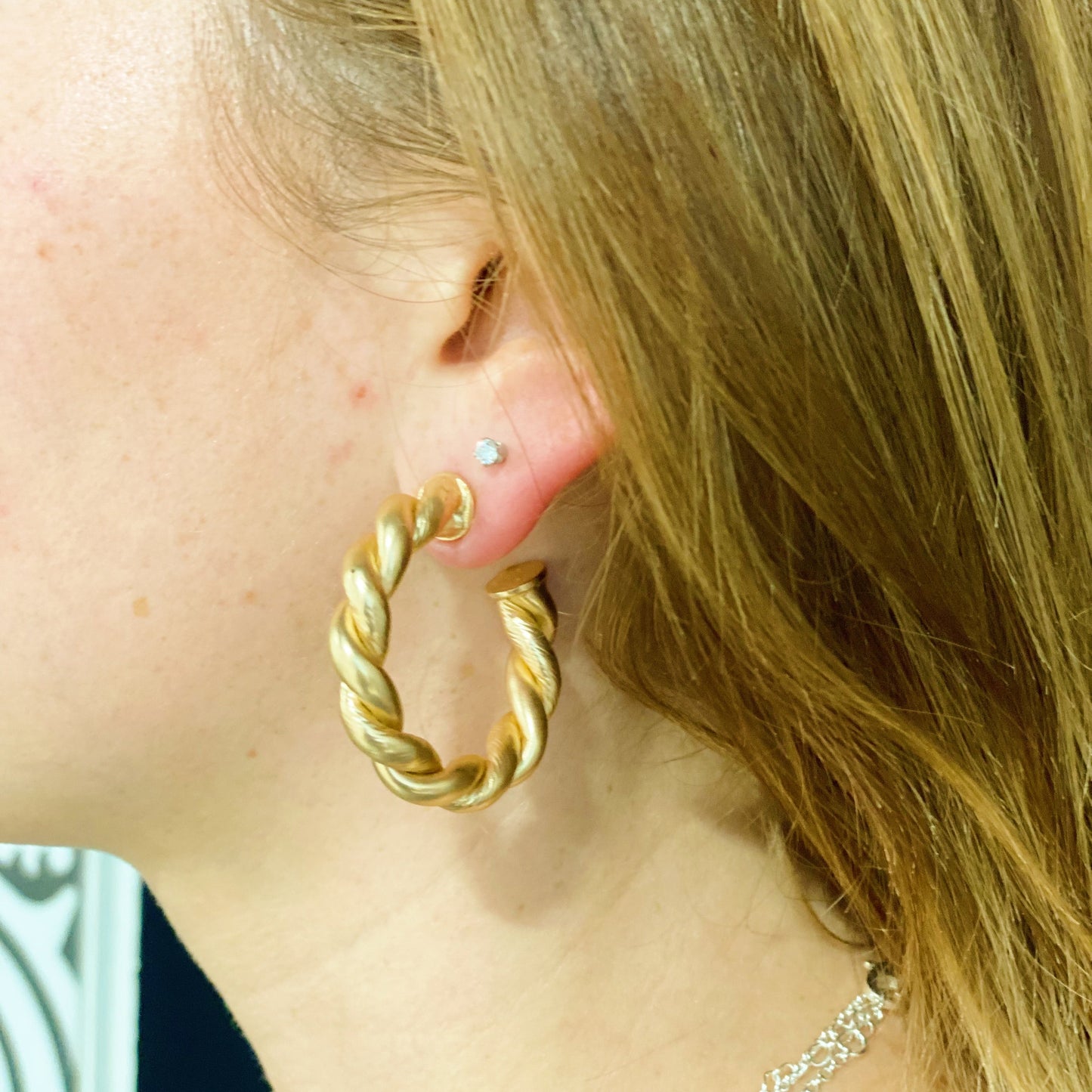 Riley Braided Hoop Earrings by Ellisonyoung.com