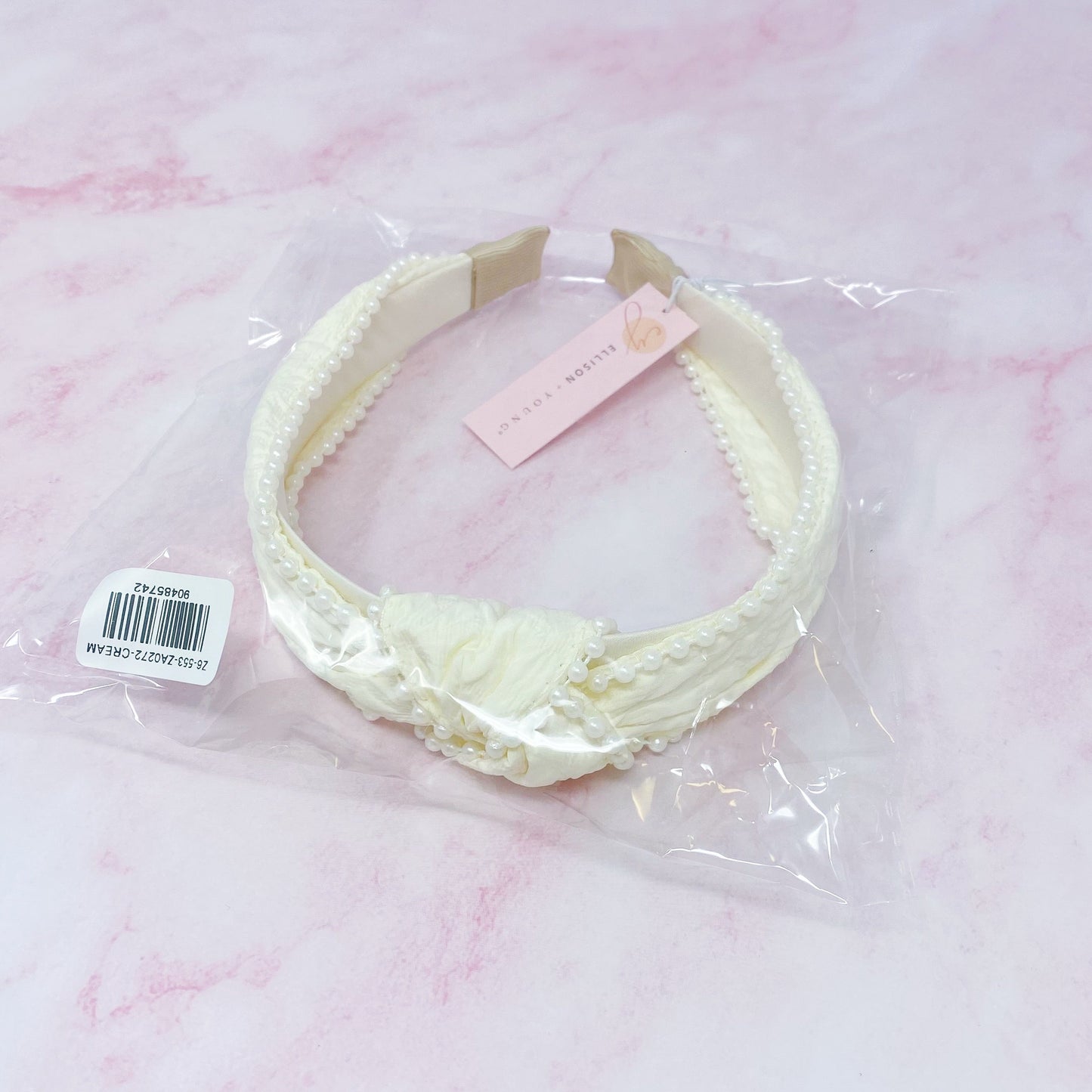 Elegant Knot Pearl Embellished Headband by Ellisonyoung.com