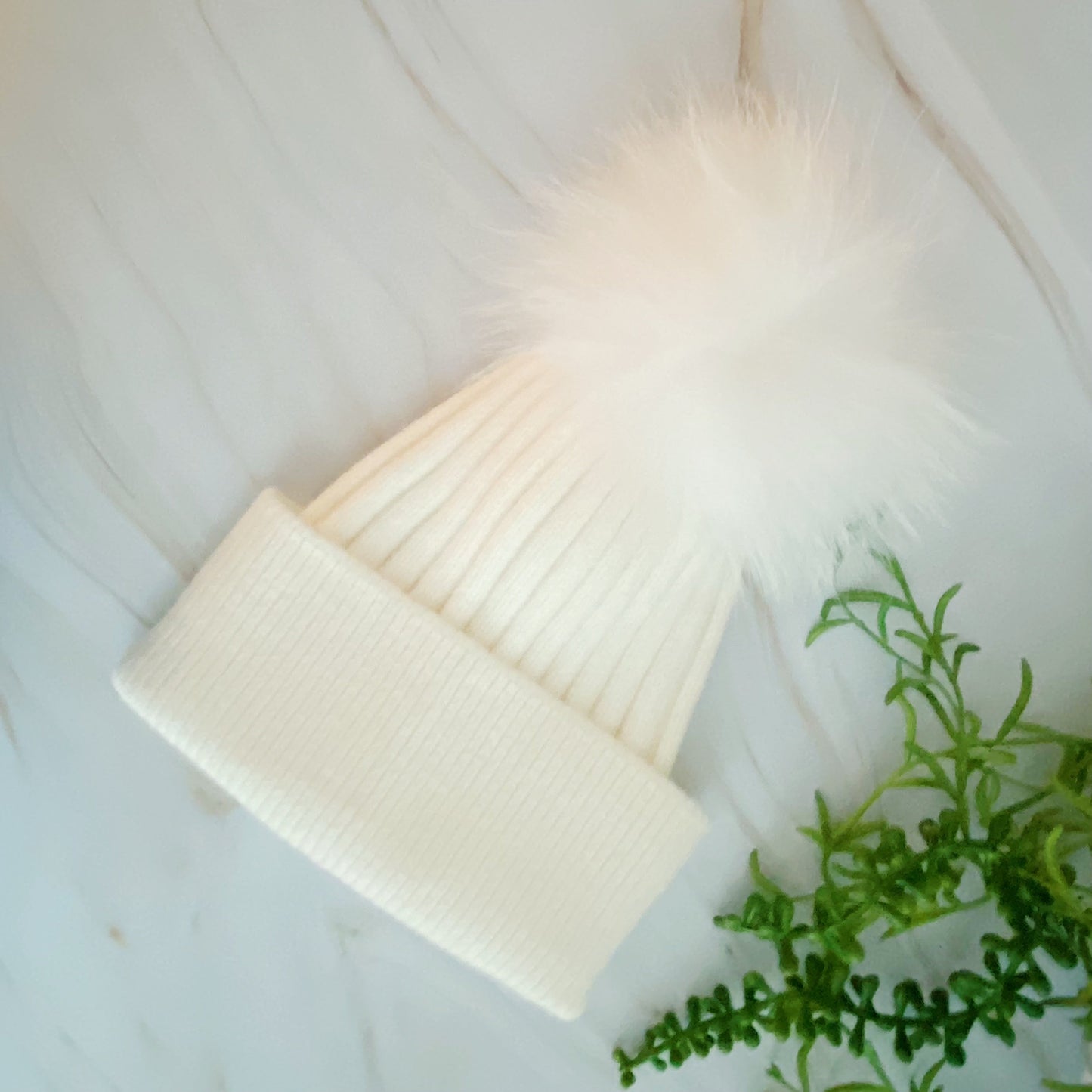 Pure Angora Genuine Fur Luxe Beanie by Ellisonyoung.com
