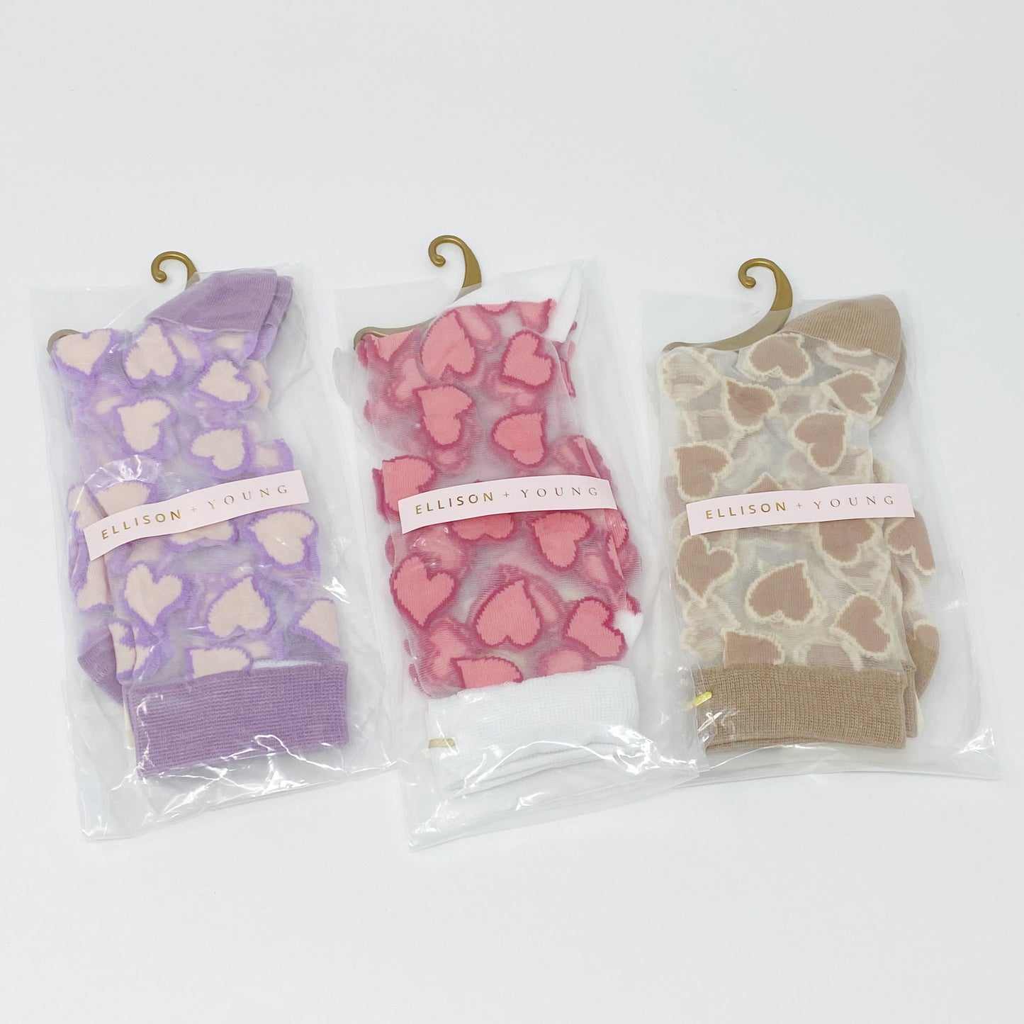 Heartful Love Sheer Socks by Ellisonyoung.com