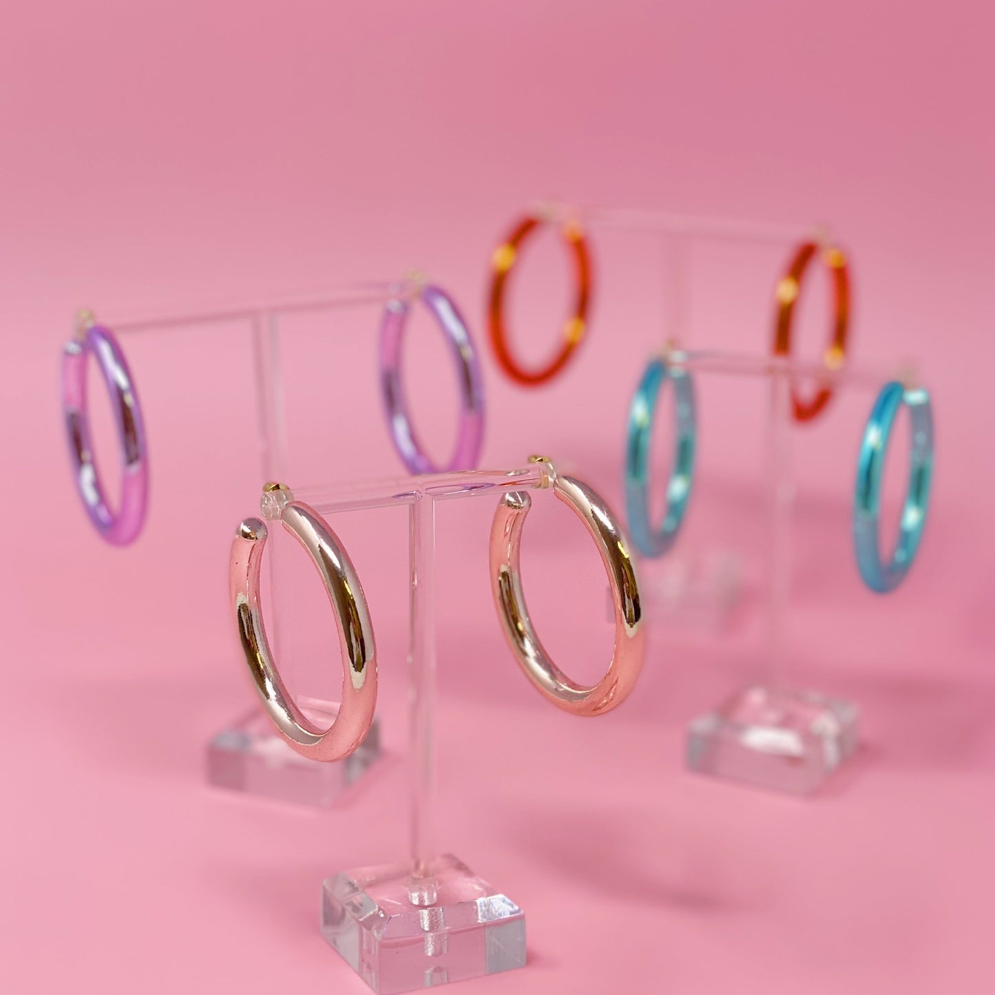 Colored Tube Hoop Earrings by Ellisonyoung.com