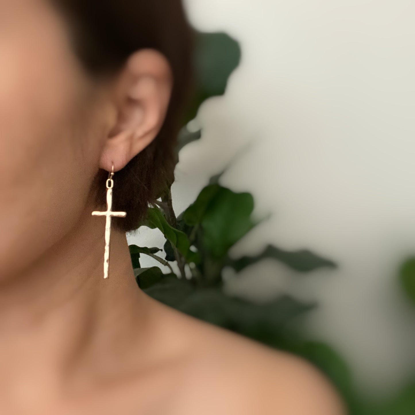 Slim And Stylish Cross Earrings by Ellisonyoung.com