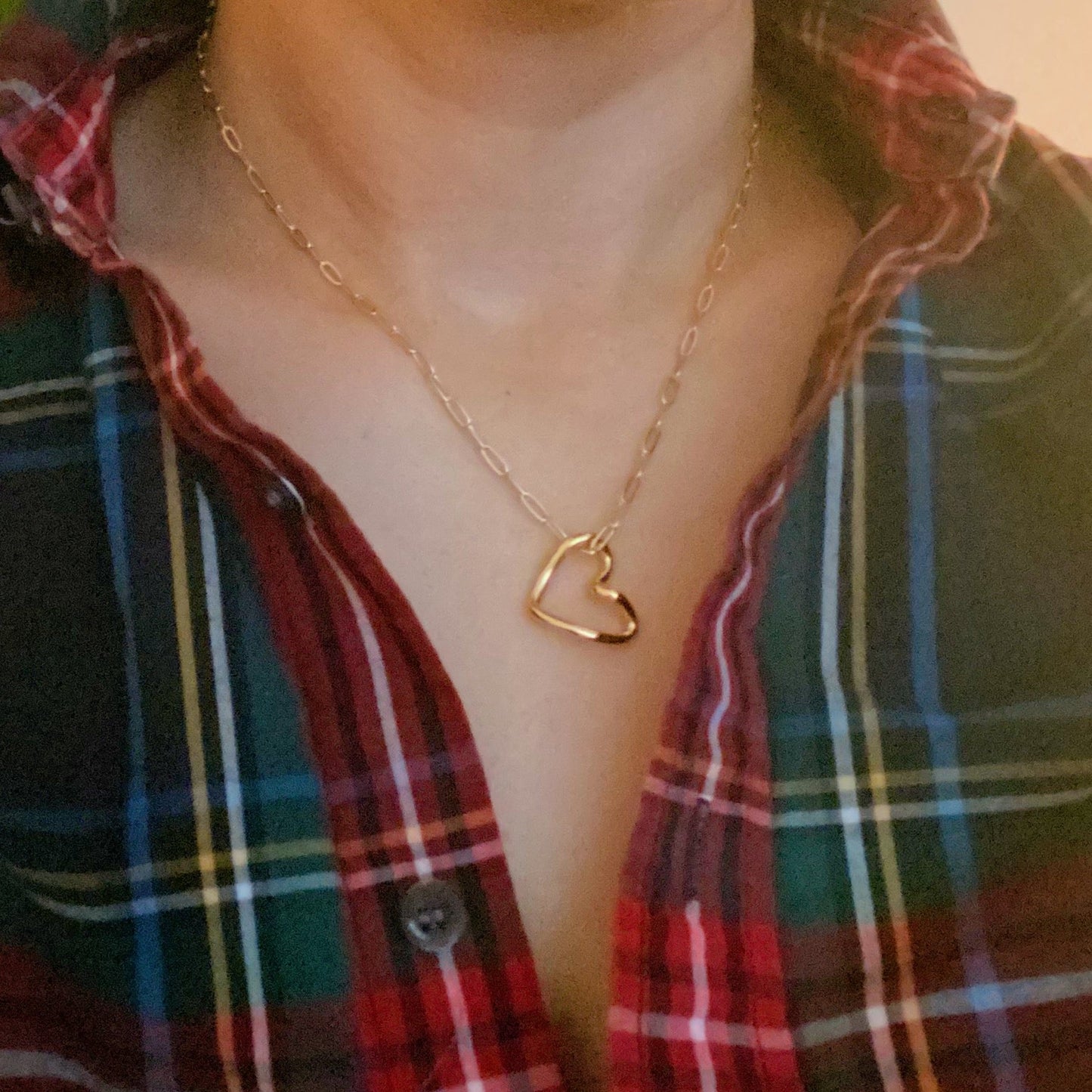 Heart And Chain Necklace by Ellisonyoung.com