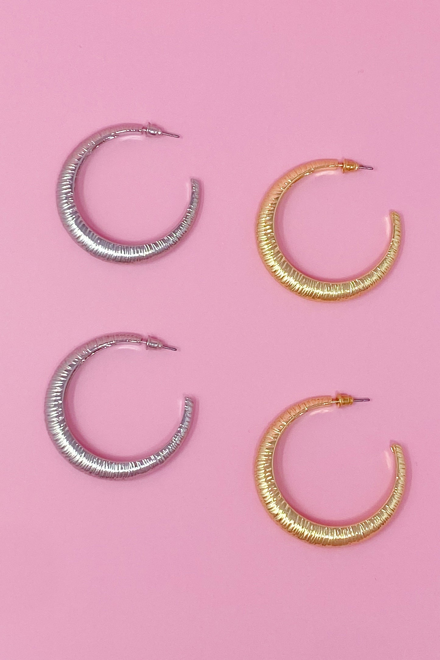 Textured Daily Hoop Earrings by Ellisonyoung.com