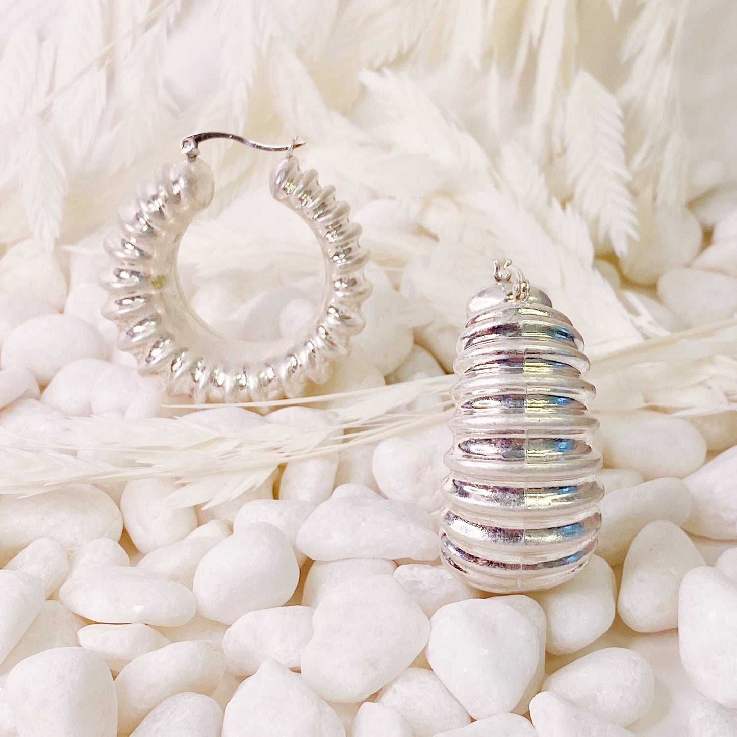 Bold In Pleats Hoop Earrings by Ellisonyoung.com