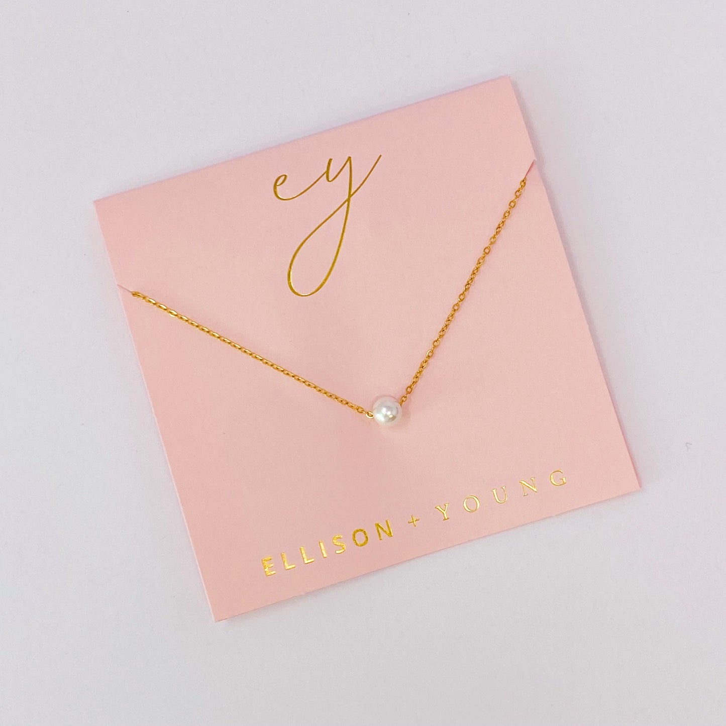 Dainty Single Pearl Necklace by Ellisonyoung.com