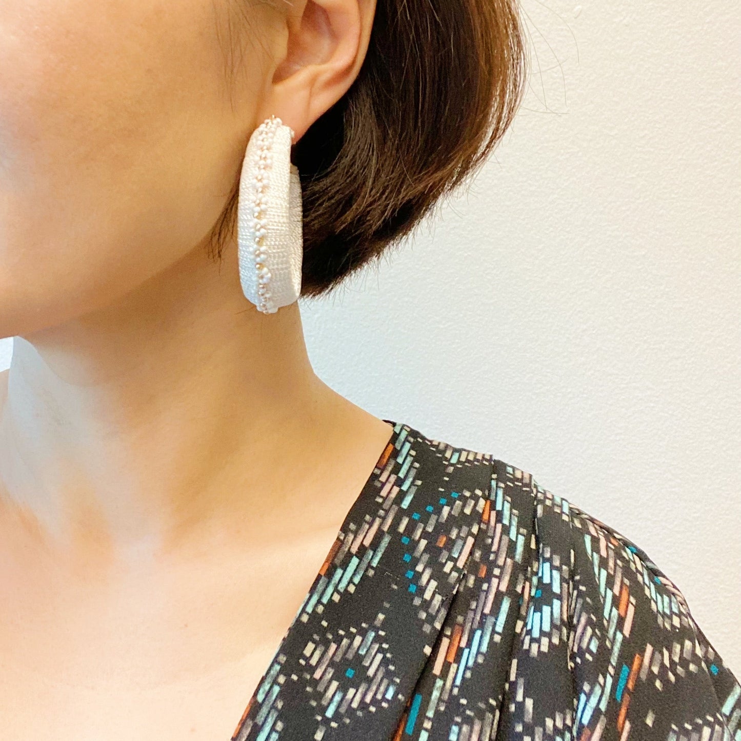 Beaded Hoop Earrings by Ellisonyoung.com