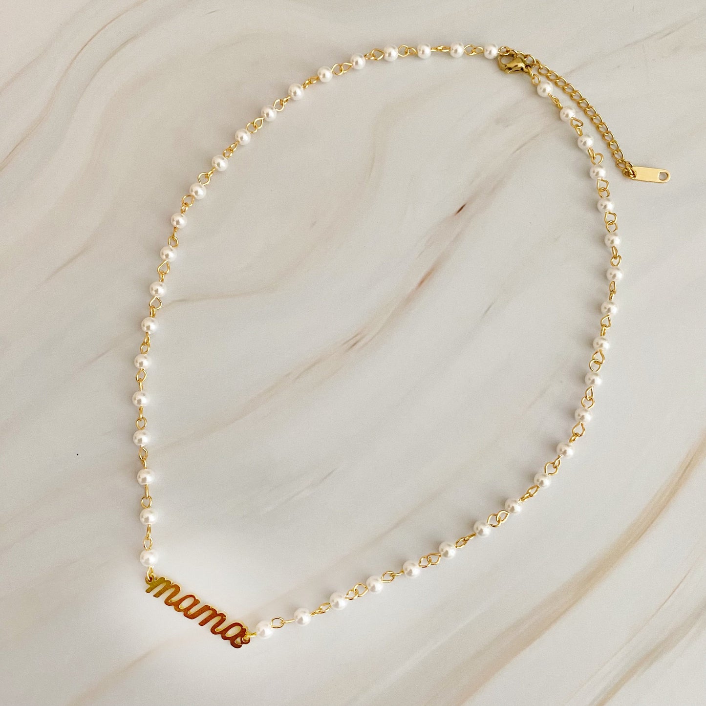 Mama Pearl Chain Necklace by Ellisonyoung.com