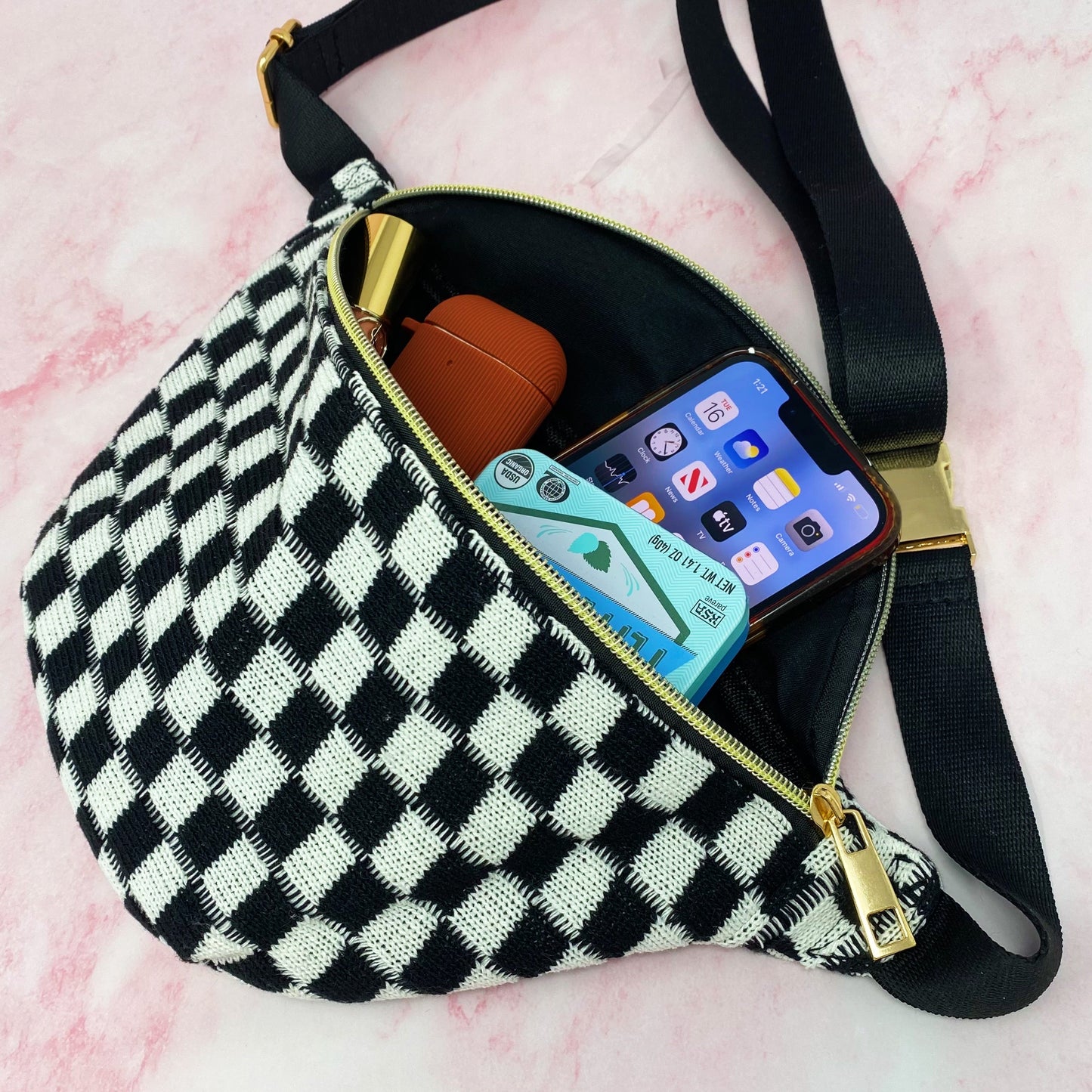 Check Yourself Belt Sling Bag by Ellisonyoung.com