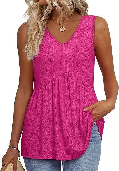 Women's Elegant Sleeveless V-neck Elegant Ruffle Top