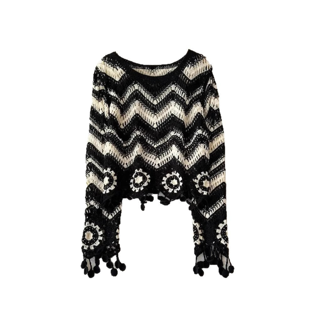 New Loose Slimming Short Long Sleeve Top Trendy