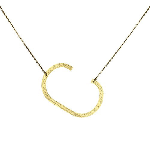Gold initial necklace for women, Letter C necklace, initial pendant, personalized necklaces from Online Jewelry Boutique Ellison + Young