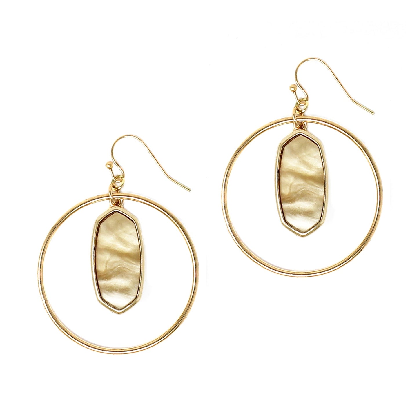 Kenzie Circle Drop Earrings by Ellisonyoung.com