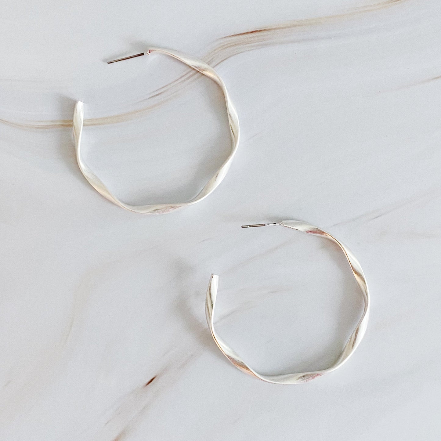 Gentle Wave Sleek Hoop Earrings by Ellisonyoung.com