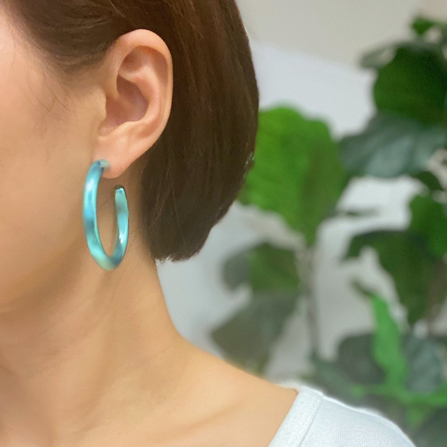 Colored Tube Hoop Earrings by Ellisonyoung.com