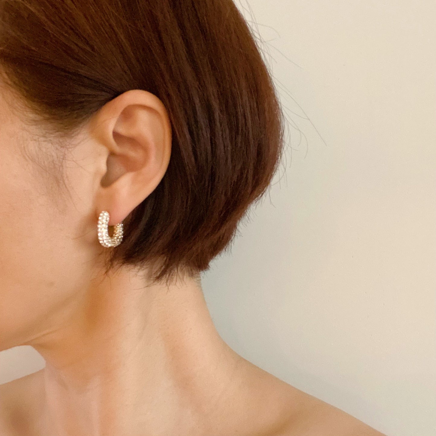 Shine Up Square Huggie Hoop Earrings by Ellisonyoung.com
