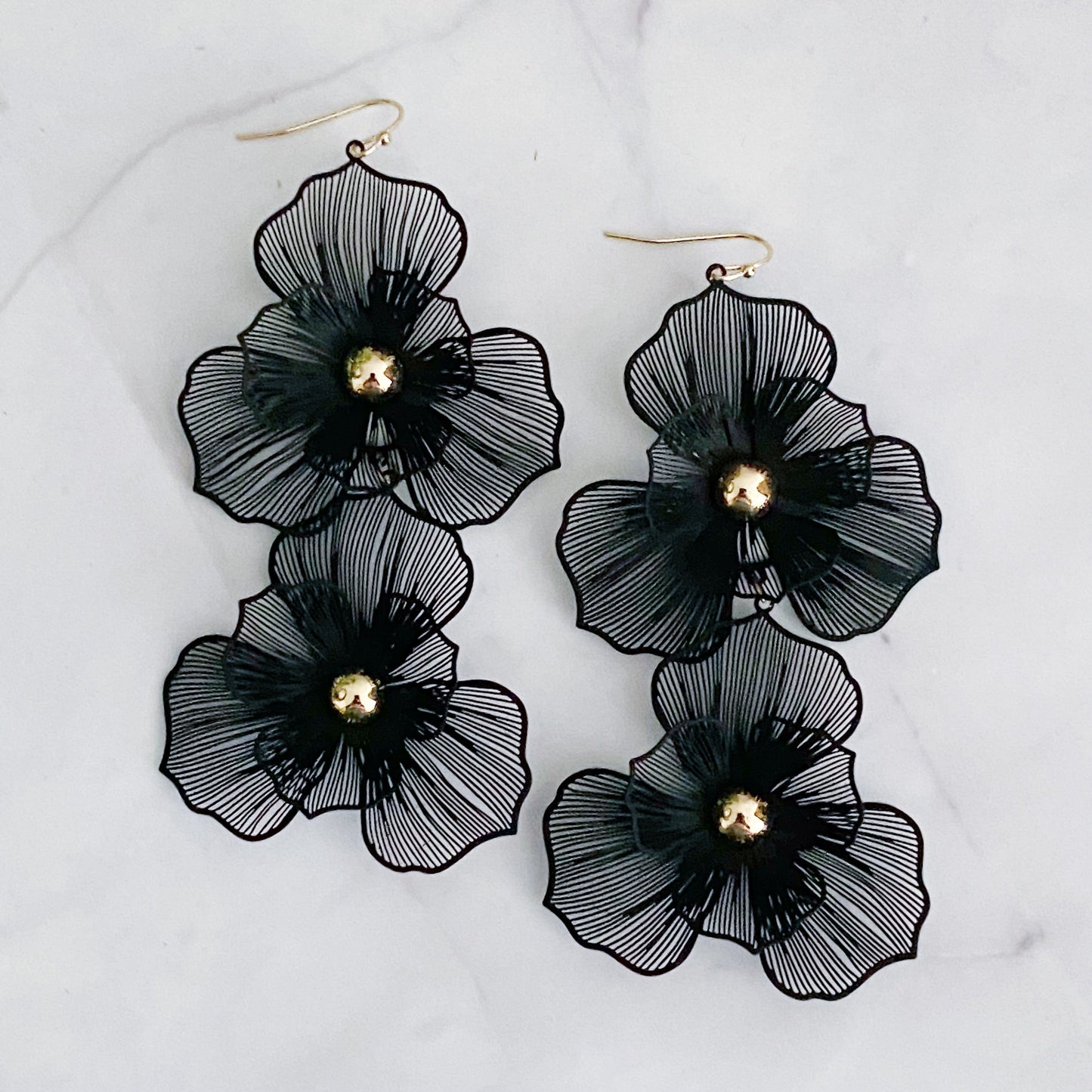 Royal Garden Double Bloom Earrings by Ellisonyoung.com