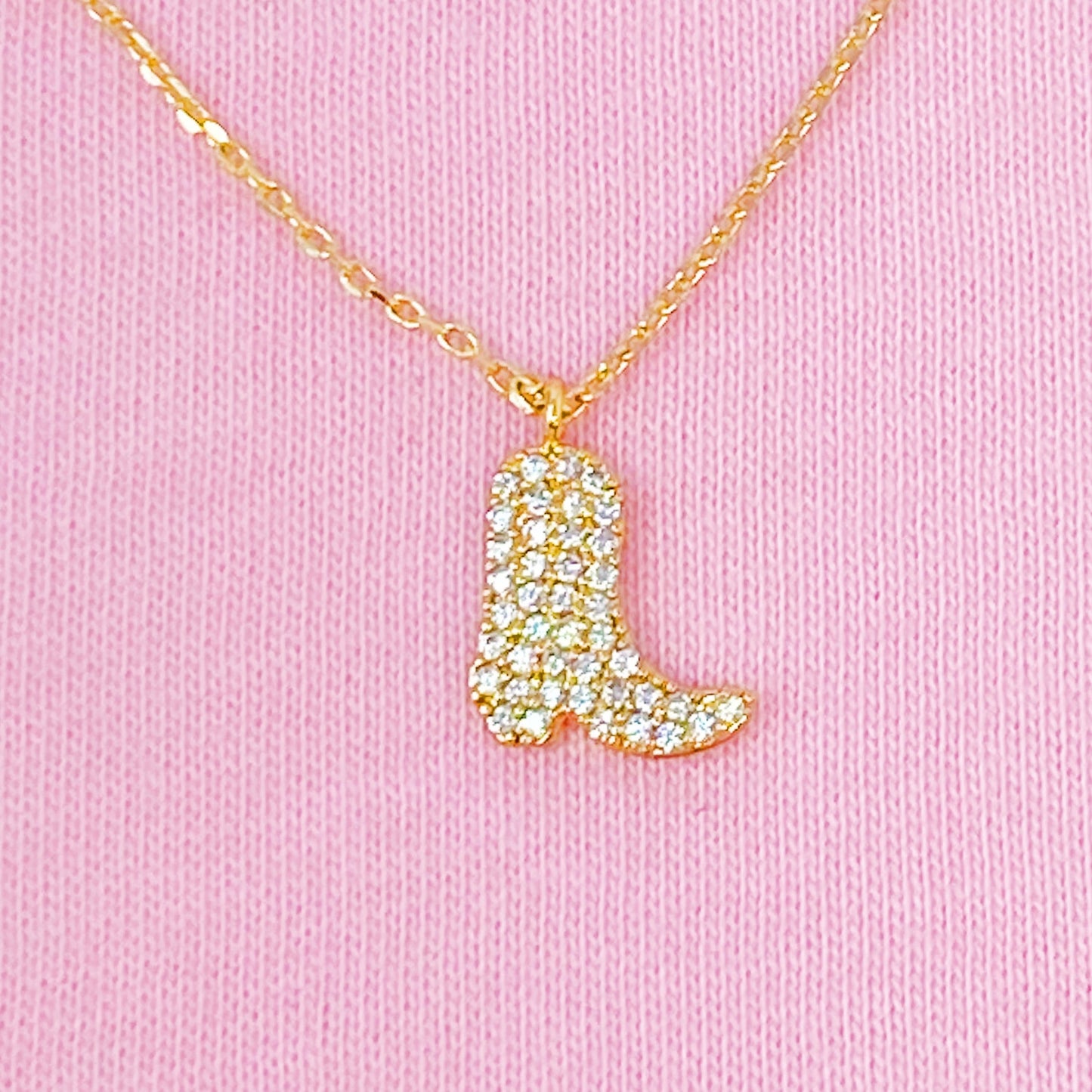 Glam Cow Girl Boot Necklace by Ellisonyoung.com
