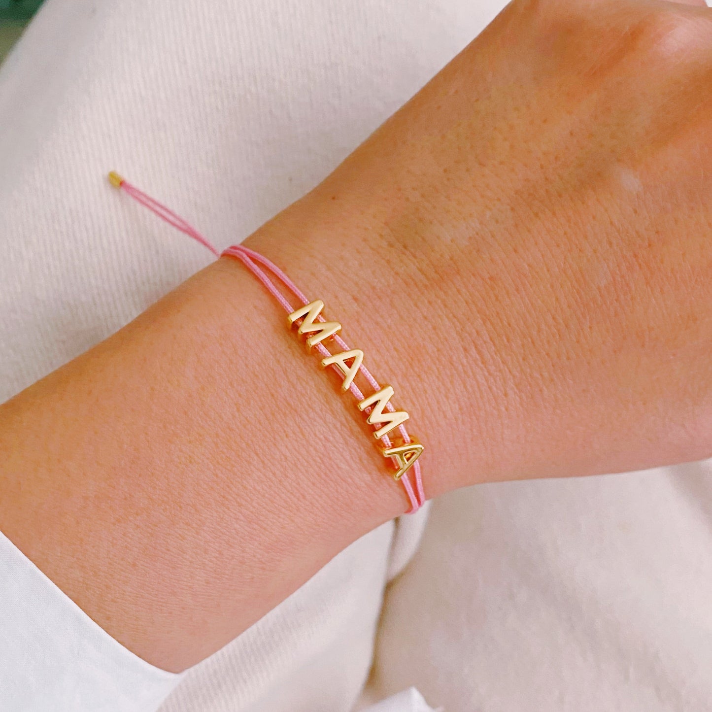 Satin Thread Mama Bracelet by Ellisonyoung.com