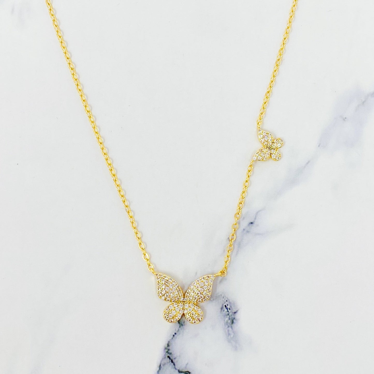 Double Shine Butterfly Necklace by Ellisonyoung.com