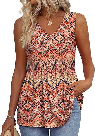 Women's Elegant Sleeveless V-neck Elegant Ruffle Top