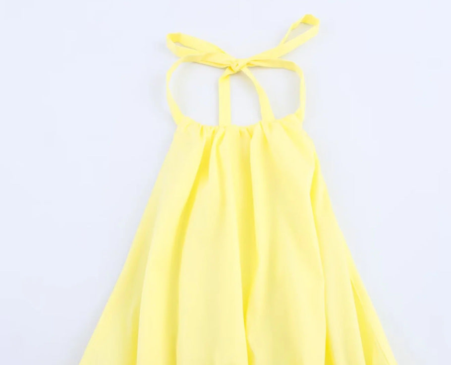 Women's Fashion Hanging Collar Backless Strap Short Top