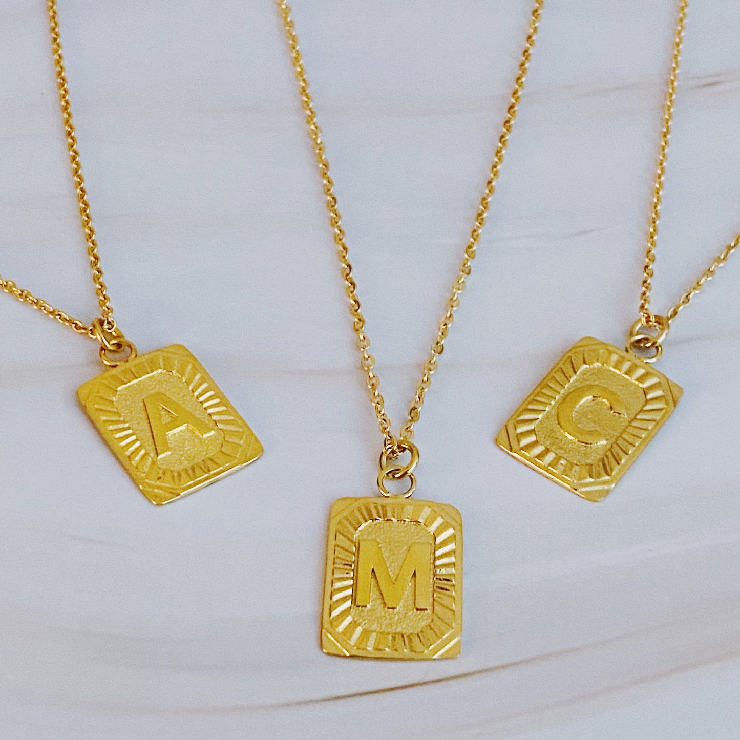 Art Deco Initial Necklace by Ellisonyoung.com