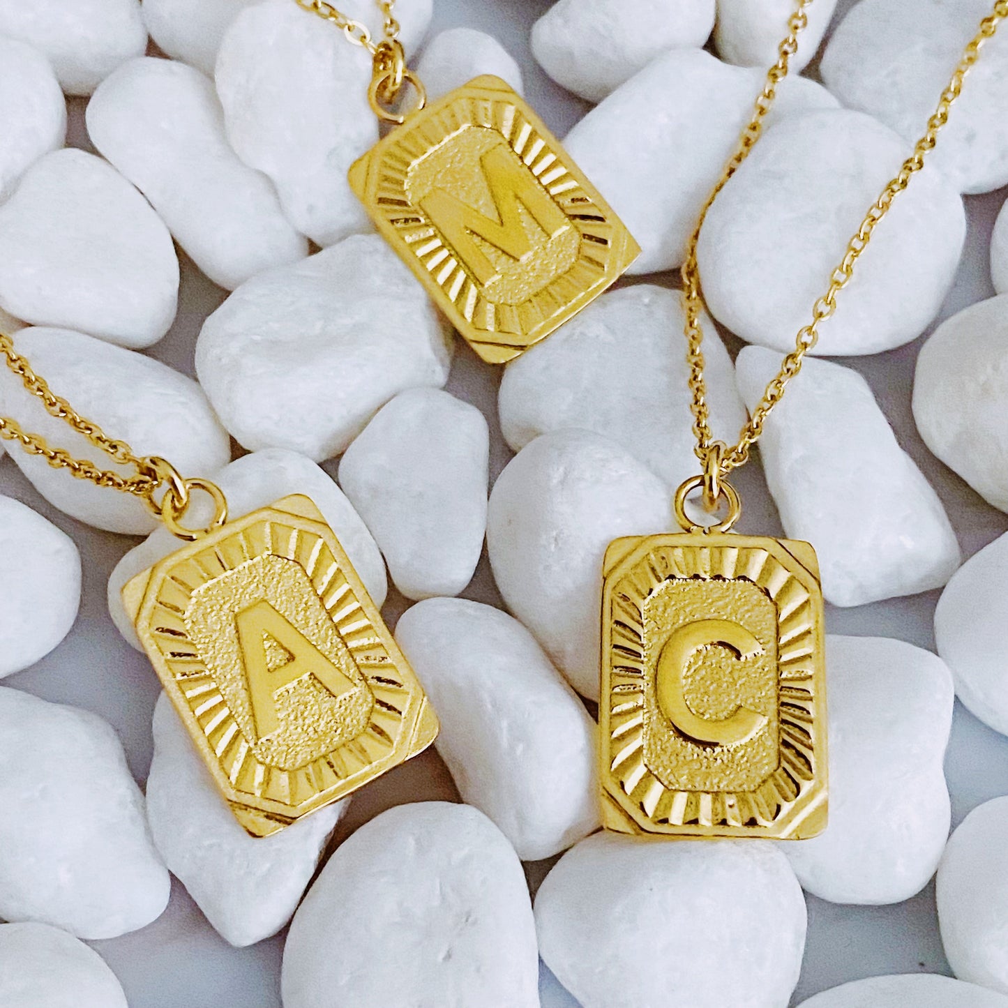 Art Deco Initial Necklace by Ellisonyoung.com