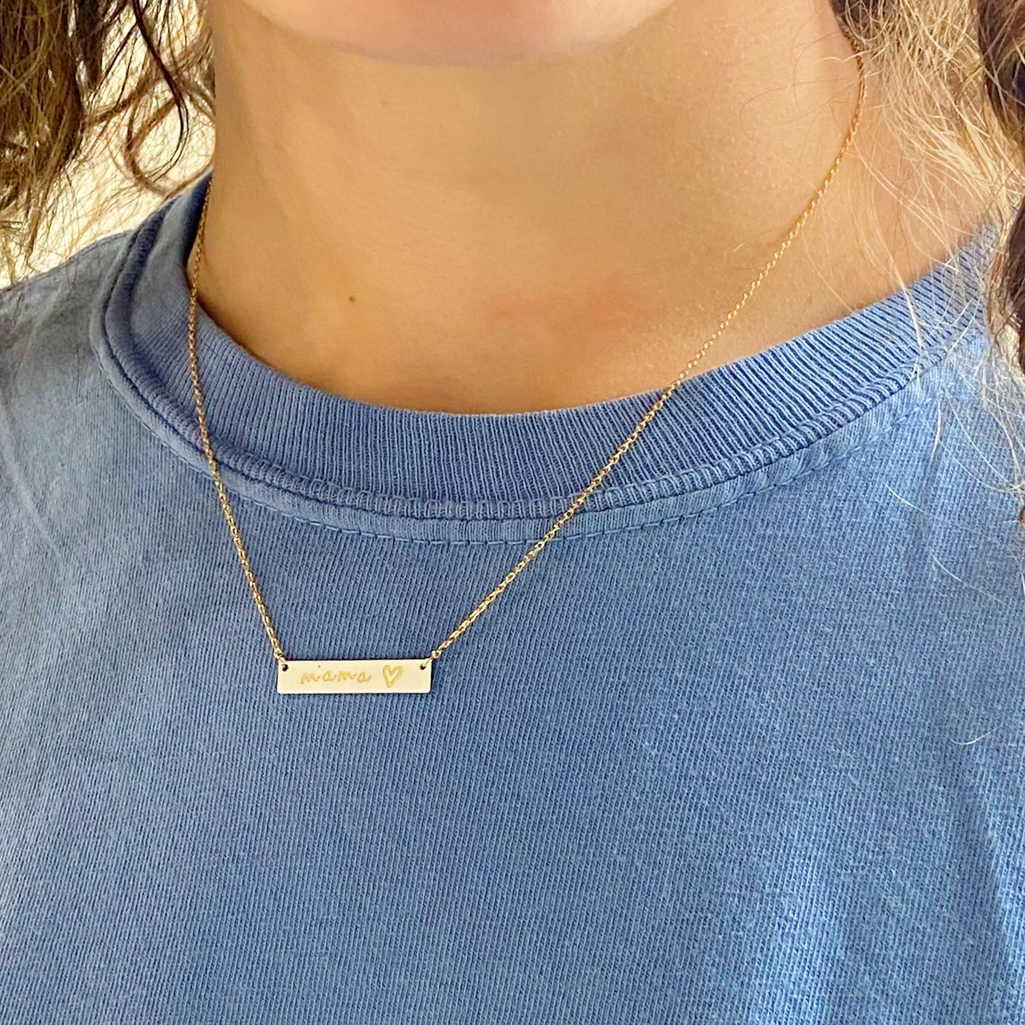 Mama Bar Heart Necklace by Ellisonyoung.com
