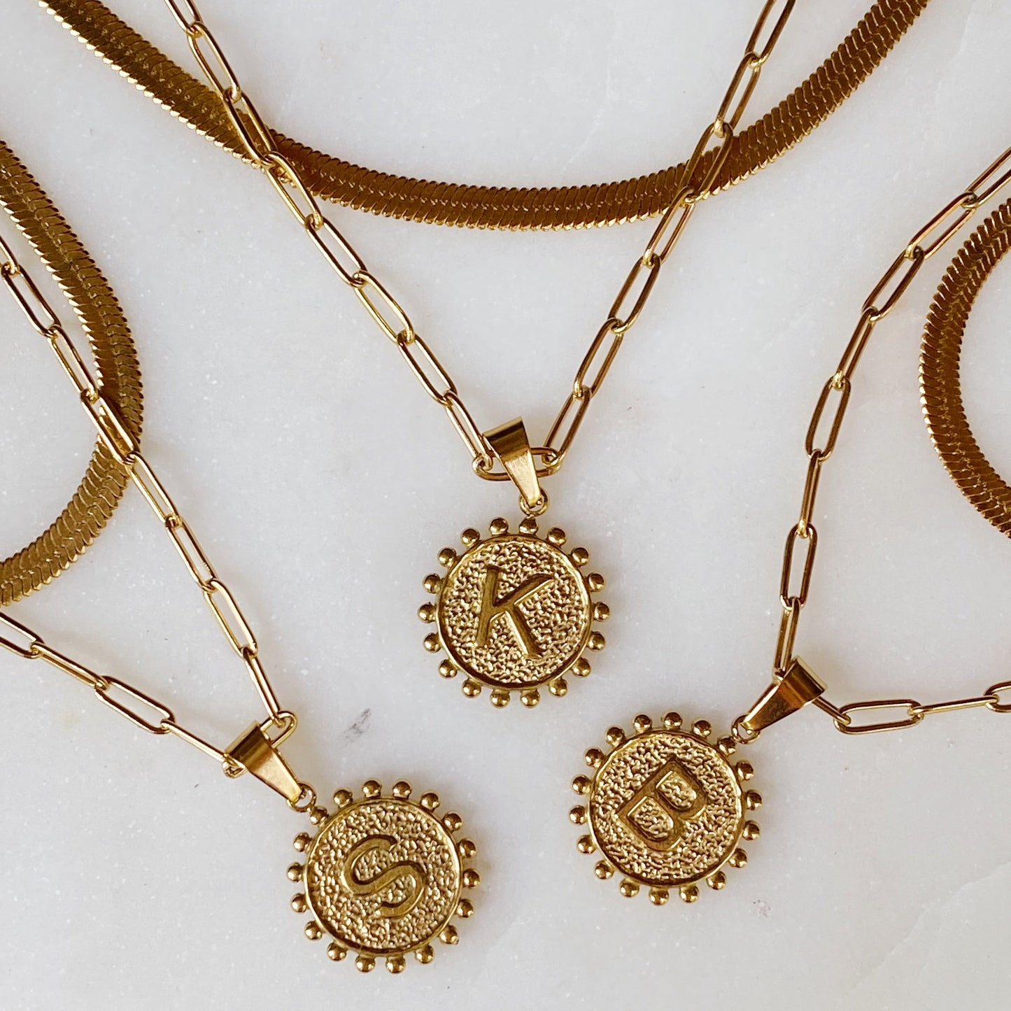 Double Chain Initial Necklace by Ellisonyoung.com