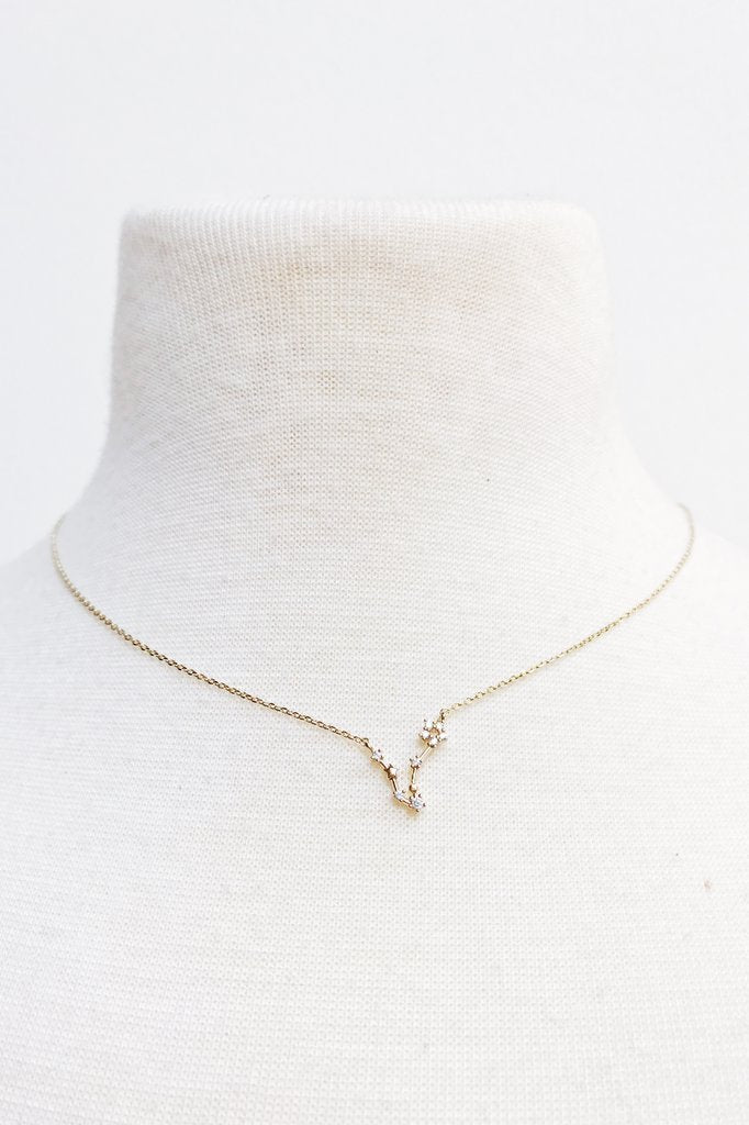 Gold Zodiac jewelry, pendant necklaces for women, zodiac necklace, personalized necklace from Online Jewelry Boutique Ellison + Young