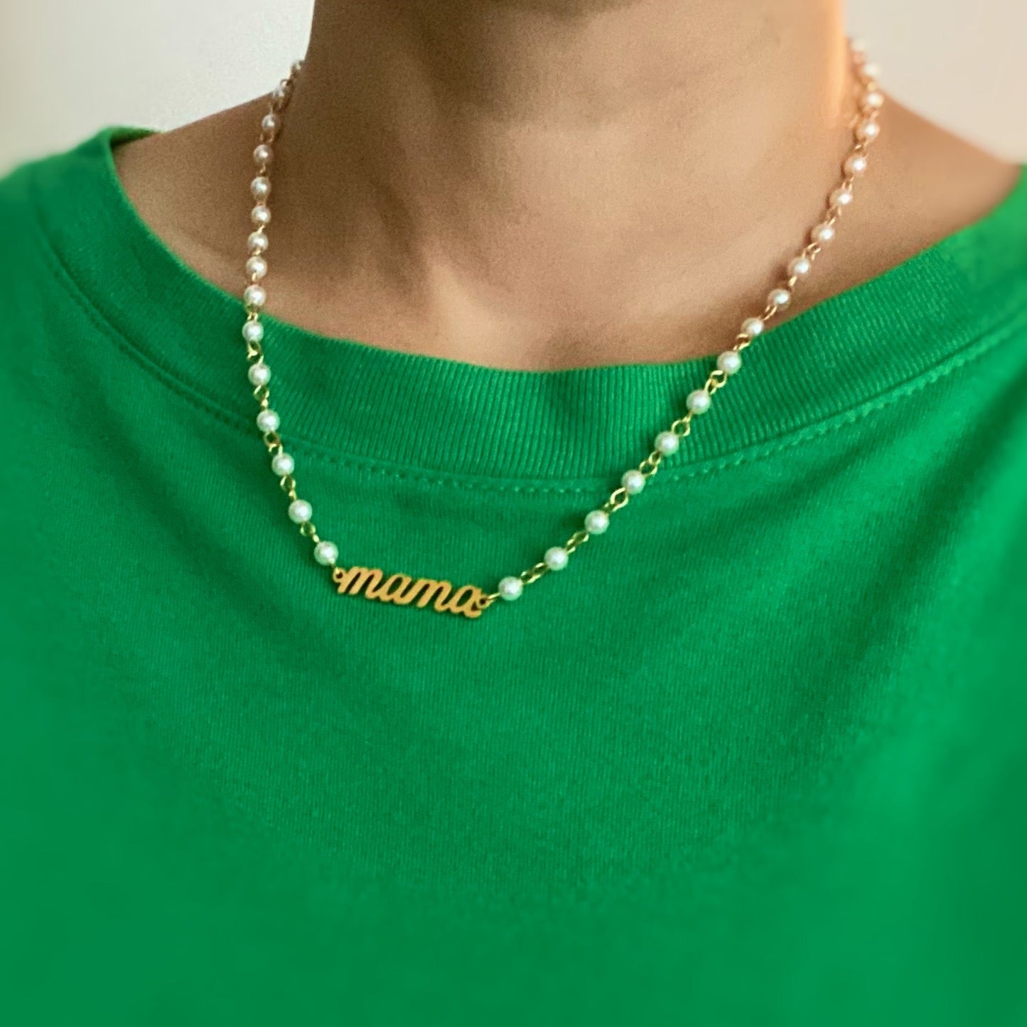 Mama Pearl Chain Necklace by Ellisonyoung.com