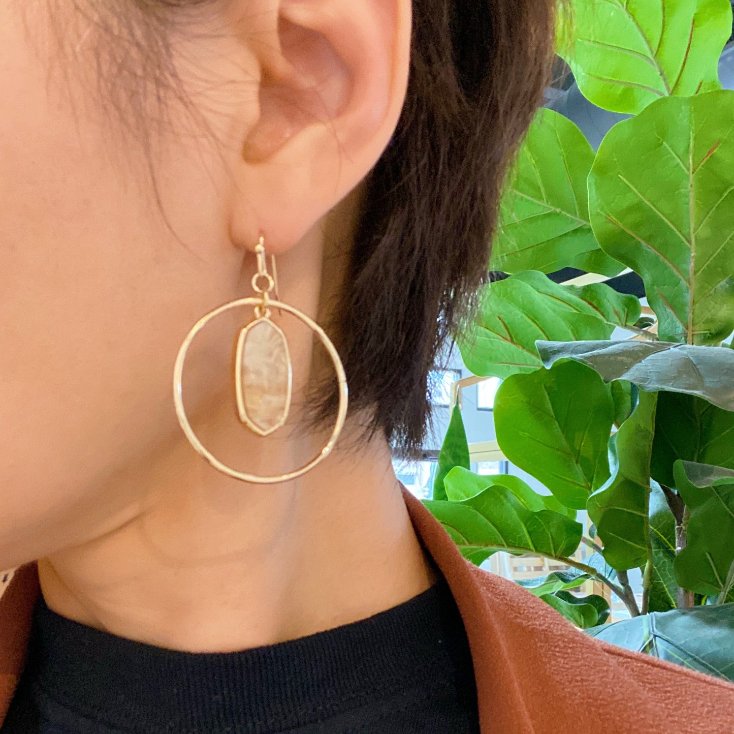 Kenzie Circle Drop Earrings by Ellisonyoung.com