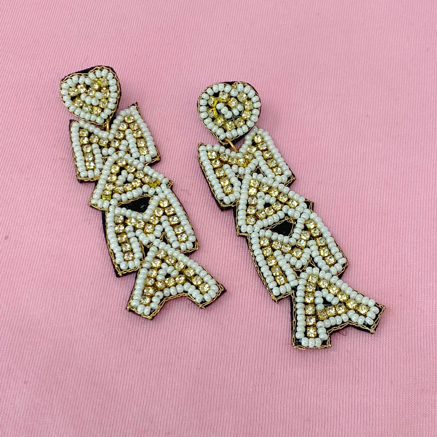Beaded Mama Dangle Earrings by Ellisonyoung.com