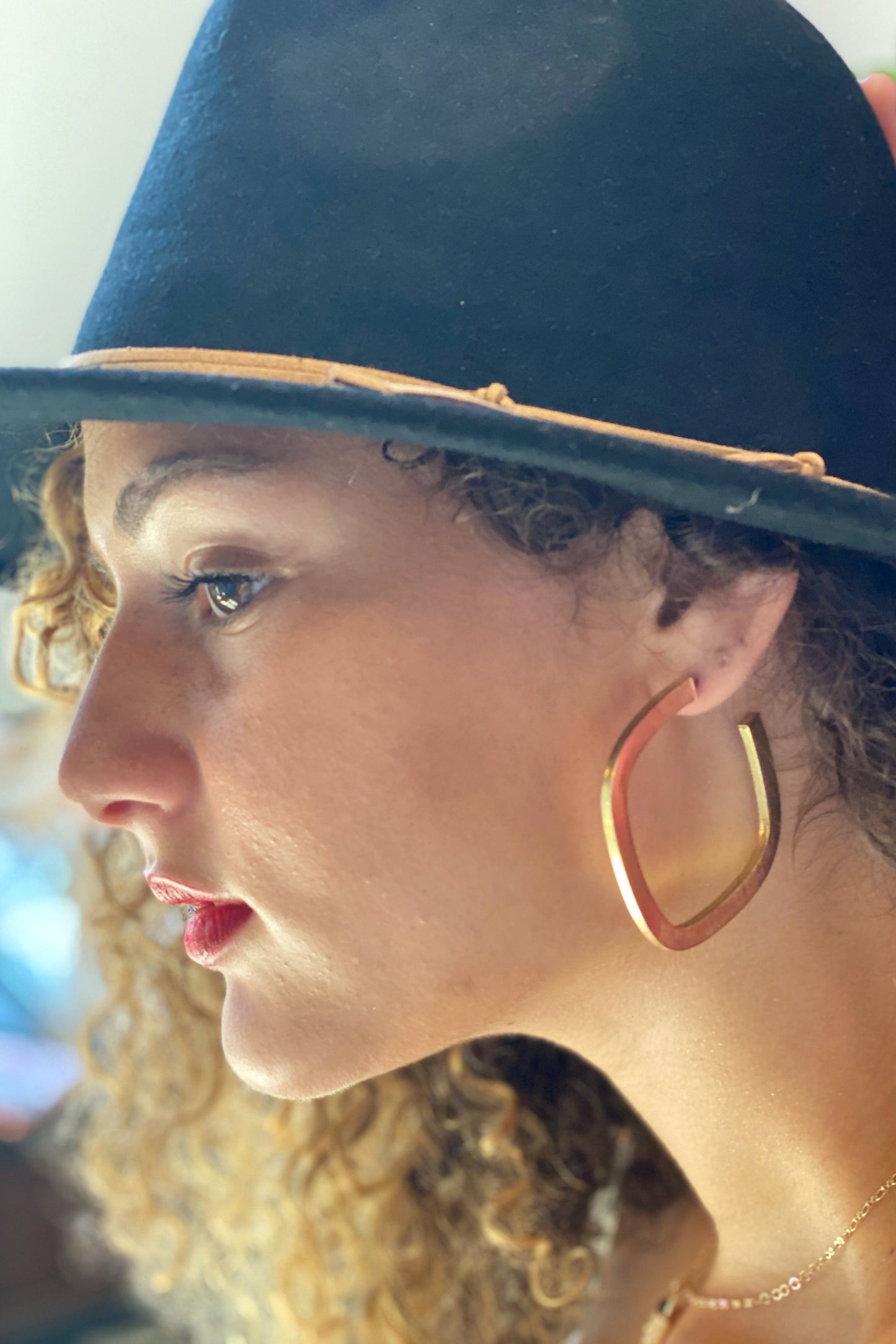 Overall Luxe Square Hoop Earrings by Ellisonyoung.com