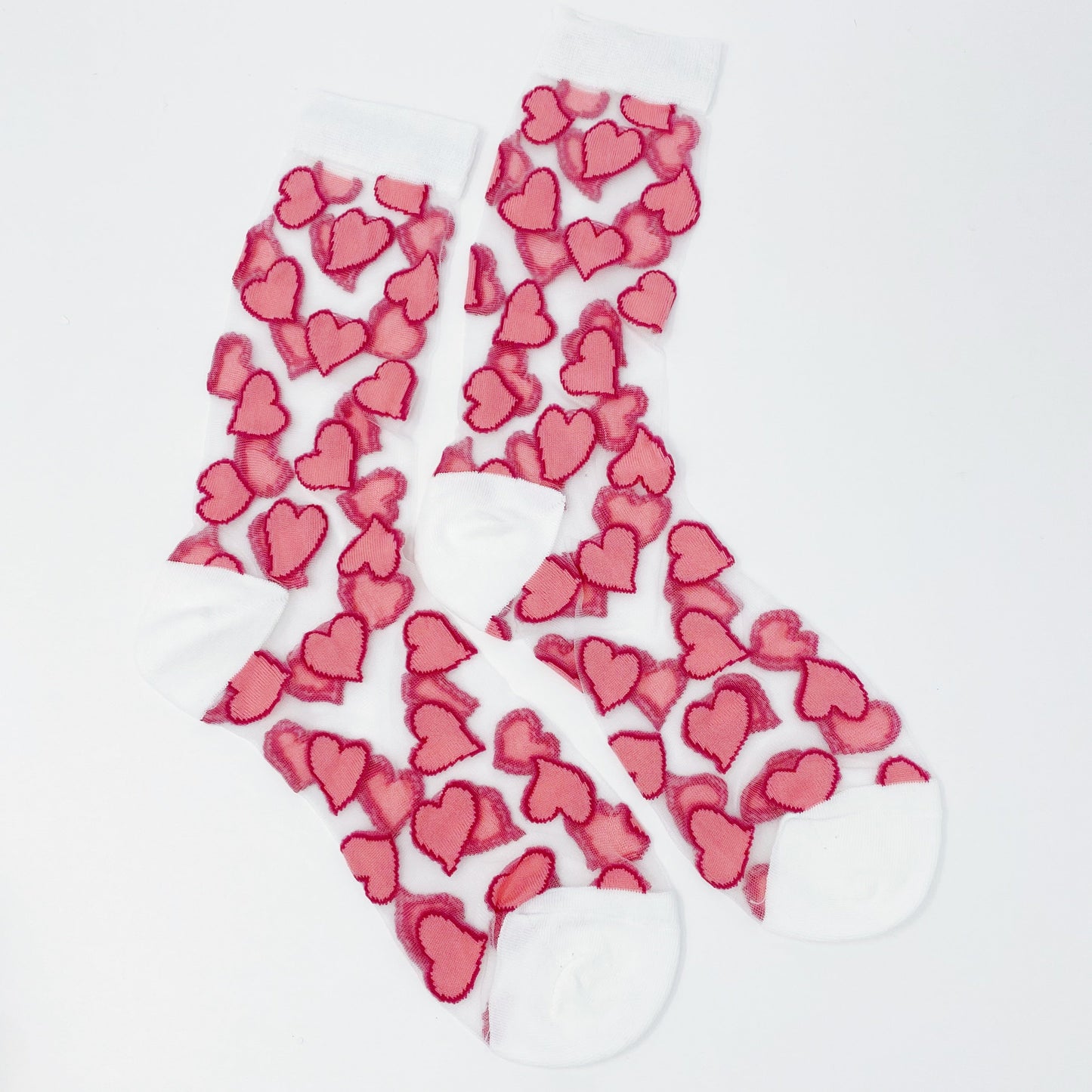 Heartful Love Sheer Socks by Ellisonyoung.com
